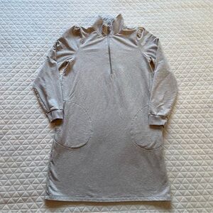 Garnet Hill Sweatshirt Dress Women’s Small Long Puff Sleeve Oversized W/ Pockets